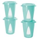 Tupperware kit 4 copos com tampa outdoor verde mint 300 ml original kit 4 peças
