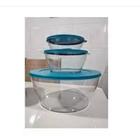 Tupperware kit Tigela Clear 610ml, 990ml, 1,3l