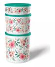 Tupperware Pda/Bea Refri Line Aquarela Com 3 Peças.