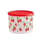 TUPPERWARE POTE REFRI LINE REDONDO MORANGO, LINHA GELADEIRA, ORGANIZAÇÃO.2,1 litros