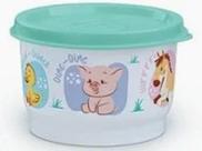 Tupperware Potinho Baby Fazendinha 140ml Branco e Verde