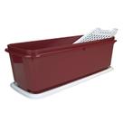 Tupperware Super Caixa 4,3 Litros - Bordeaux Marsala com Tampa Branca