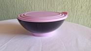 Tupperware Tigela Elegância 1,5 litro Preto e Rosa