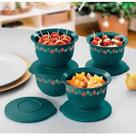 Tupperware Tigela Murano Bolas De Natal 550ml Kit Com 4 Peças.