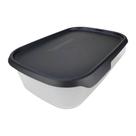 Tupperware Toque + Touch Fresh Retangular 1,3 litro Translúcido - Tampa Preta