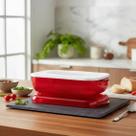Tupperware Travessa Microplus Vermelho 1,7 L. 2 Tampas