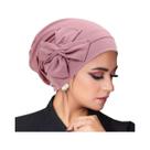 Turbante Com Laço Para Mulheres Muçulmanas, Lenço De Cabeça, Touca Para Queda De Cabelo E