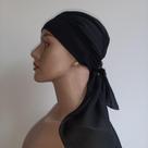 Turbante Fechado para Cabelo Mulheres em tratamento de cor preto