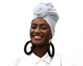 Turbante flor 2 em 1 reveillon