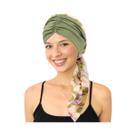 Turbante Hijab Com Estampa Floral Para Mulheres, Pré-Amarrado, Para Quimioterapia E Perda De Cabelo,