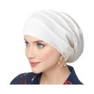 Turbante Hijab Feminino Liso Com Efeito Amassado, Lenço De Cabeça Macio E Elástico, Touca Para