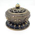 Turíbulo Incensário De Mesa Metal Riqueza Sofisticação 8cm