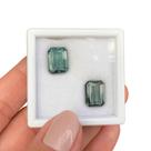 Turmalina Acinzentada Baguete Retangular Par 11,39ct