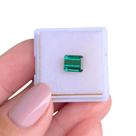 Turmalina Azulada Baguete Retangular 1,85ct