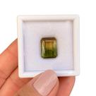 Turmalina Bicolor Amarelada Baguete Retangular 11,44ct