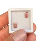 Turmalina Bicolor Baguete Retangular Par 0,91ct