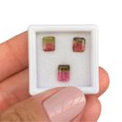 Turmalina Bicolor Baguete Retangular SET 2,37ct
