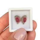 Turmalina Melância Placa Par Borboleta 4,32ct Turmalina Melância Placa Par Borboleta 4,32ct
