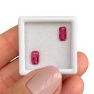 Turmalina Rosa Baguete Retangular Par 1,17ct