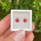 Turmalina Rosa Brilhante ø5mm Par 1,19ct