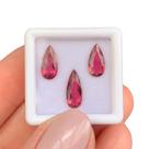 Turmalina Rubelita Lágrima Gota SET 2,87ct
