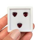 Turmalina Rubelita Trillion SET 6,33ct