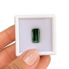 Turmalina Verde Azulada Baguete Retangular 5,85ct
