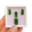 Turmalina Verde Baguete Retangular SET 17,64ct