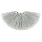 Tutu Century Star Sparkle Silver Grey Grey para meninas de 2 a 8 anos