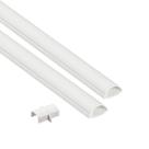TV Cord Hider D-Line 80 cm Tampa de cabo meio redonda branca x2