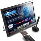 TV portátil inteligente Rywob 15,6" com bateria, HDMI e USB