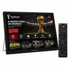 Tv smart Vídeo Portátil Inteligente 19 Tomate MTM1911 TV Digital ISDBT Bluetooth HDMI USB Bateria 5000mAh Preto