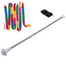 Twirling Baton MVG em aço inoxidável com fita dançante de 70 cm