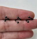 TWISTER AÇO PVD PRETO BOLINHAS - Piercing de Aço Cirúrgico TWISTER AÇO PVD PRETO BOLINHAS - Piercing de Aço Cirúrgico