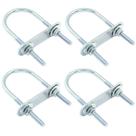 U-Bolts Moicstiy M6 40 mm x 90 mm de aço zincado para reboques