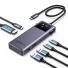 UGREEN Uno (6 Em 1) Adaptador Hub USB C USB-A 3.2 10Gbps HDMI 4K 60Hz Tipo C PD 100W indicador LED