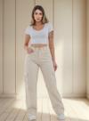 Ujeans Calça Pantalona Wide Leg Cargo Preta Ujeans Calça Pantalona Wide Leg Cargo Preta