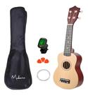 Ukulele Acústico Soprano Instrumento Musical Concert Marrom