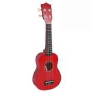 Ukulele de 21 polegadas para crianças, cor vermelha, iniciantes com cordas de nylon