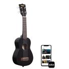 Ukulele Kala Brand Music Co., 4 cordas, mogno preto com Áquila