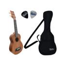 Ukulele Mahina Soprano Concert Tenor Profissional com cordas Aquila Tarraxa blindada e bag e palheta
