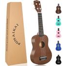 Ukulele POMAIKAI Soprano Wood Starter de 21 polegadas com cordas de nylon
