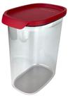 Ultra Clear Oval 2,2 Litros Transparente e Vermelho Tupperware