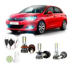Ultra Led Nano 22000lm Citroen C4 2010-2021 Alto Baixo Milha