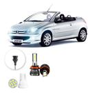 Ultra Led Nano 22000lm Peugeot 206 Cc 2001-2010 Farol Milha