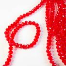 Um Fio de Cristal Rondela 8MMVermelho TranspAprox 65Un30g
