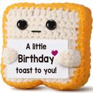 Um pequeno brinde de aniversário para você torrada de crochê, cartão de presente de feliz aniversário, presente de dia dos pais para mamãe, mulher, homem, irmã, melhor amiga, meninas, meninos, babá, tricotada à mão, emocionalmente positiva Um pequeno brinde de aniversário para você torrada de crochê, cartão de presente de feliz aniversário, presente de dia dos pais para mamãe, mulher, homem, irmã, melhor amiga, meninas, meninos, babá, tricotada à mão, emocionalmente positiva