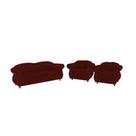 Um Sofá 3 Lugares + Duas Poltronas Chesterfield Merlo- Suede Bordô / decoração, sala de estar, recepção, barbearia