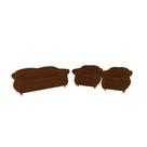 Um Sofá 3 Lugares + Duas Poltronas Chesterfield Merlo - Suede Terracota/ decoração, sala de estar, recepção, barbearia