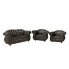 Um Sofá Chesterfield Merlo 2 lugares 2,30 + Duas Poltronas - Courano Café/ decoração, recepção, sala tv estar